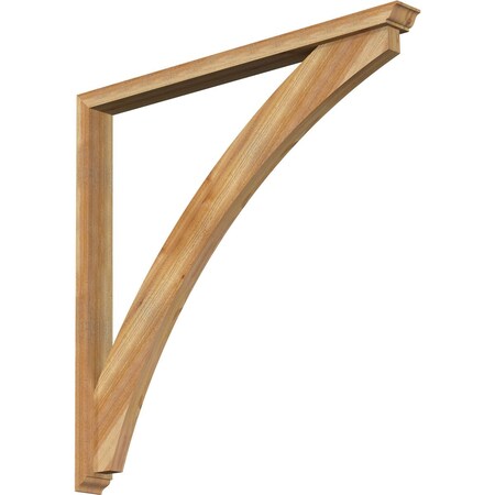 Ekena Millwork Thorton Traditional Rough Sawn Bracket w/ Offset Brace, Western Red Cedar, 4"W x 46"D x 46"H BKT0402X46X46THR01RWR